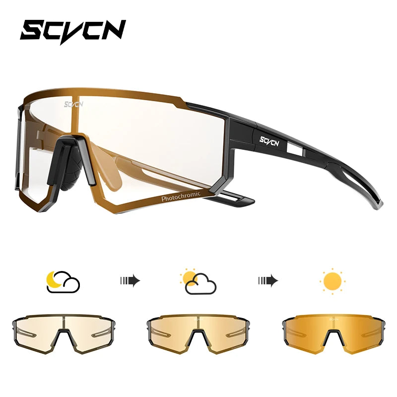 SCVCN Fashion Sunglasses for Men Sport Cycling Glasses Bike Bicycle Hiking Camping Golf UV400 Protection Glasses Women Baseball