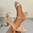 Women High Heels Sandals Summer Fashion Elegant Low Heels Woman Shoes Luxury Designer Sexy Sandals Women Sandalias De Mujer