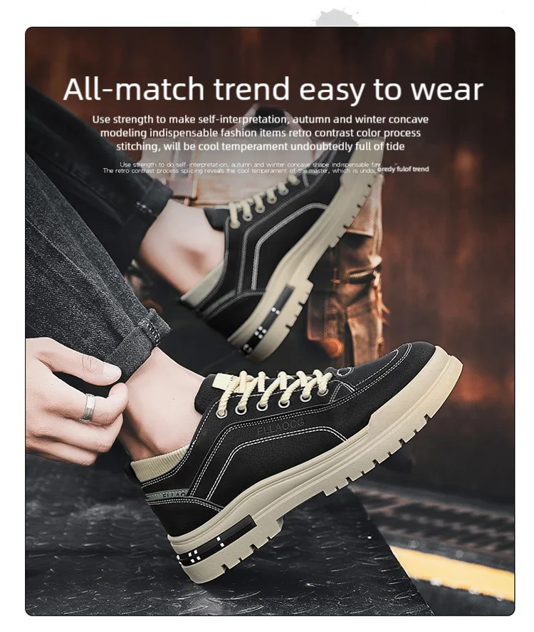 Men's shoes four seasons soft-soled non-slip casual shoes outdoor youth walking shoes fashion student sports shoes tooling shoes