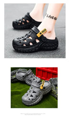 Men's Sandals, Lightweight Summer Outdoor Thick-soled Height-increasing Hollowed-out and Breathable Niche Slippers