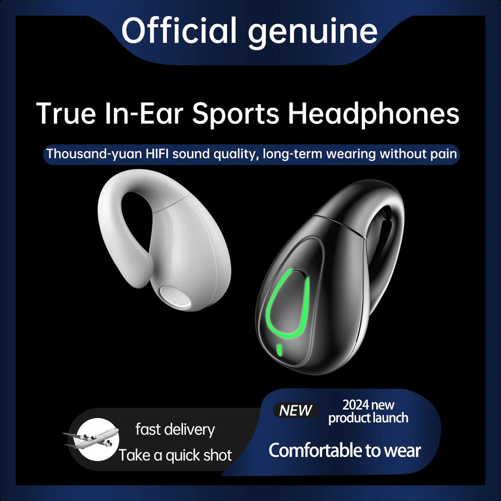 S20 wireless ear clip Bluetooth earphones are not in the ear and comfortable to wear. They are open high pitched headphones