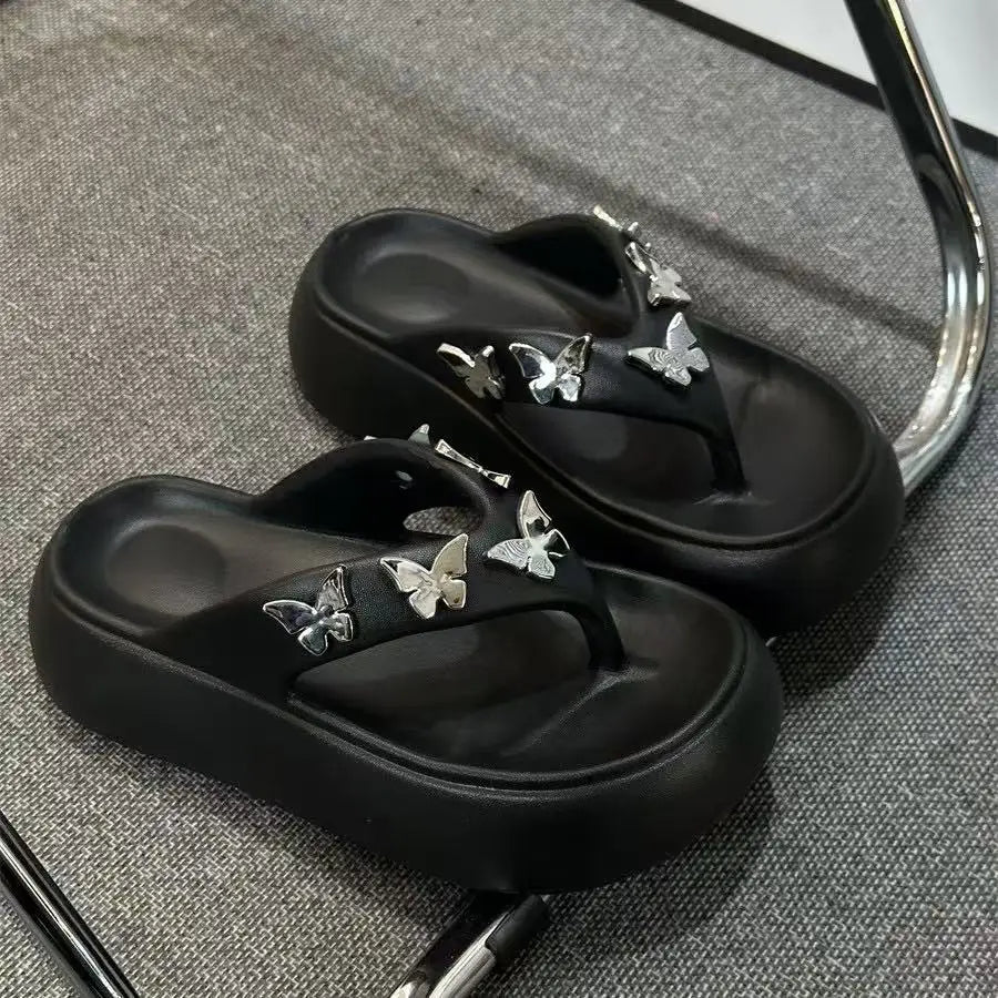 Woman flip flops Popular Design Shoes 2025 trend Casual Platform Sandals non-slip Outdoor slippers Unique features Flat sandals