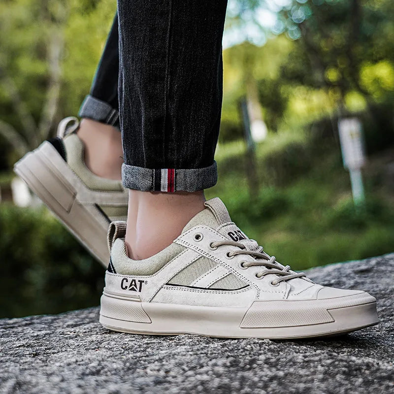 New Shoes for Men Casual Male Sneakers Platform New Men's Casual Leather Shoes Business or Casual Thick-bottom Wear-resistant