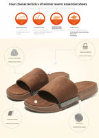 Men's Slippers for Home in Solid Colors Flat Heels Low Cuffs Convenient To Wear Spring and Summer Soft-soled Anti-slip Slippers