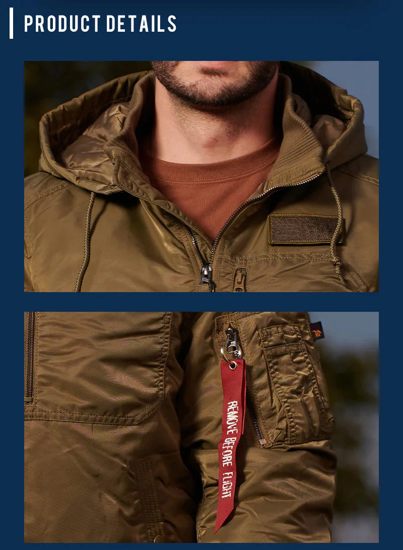 Men's winter jacket is very stylish waterproof and windproof, thickened with padded