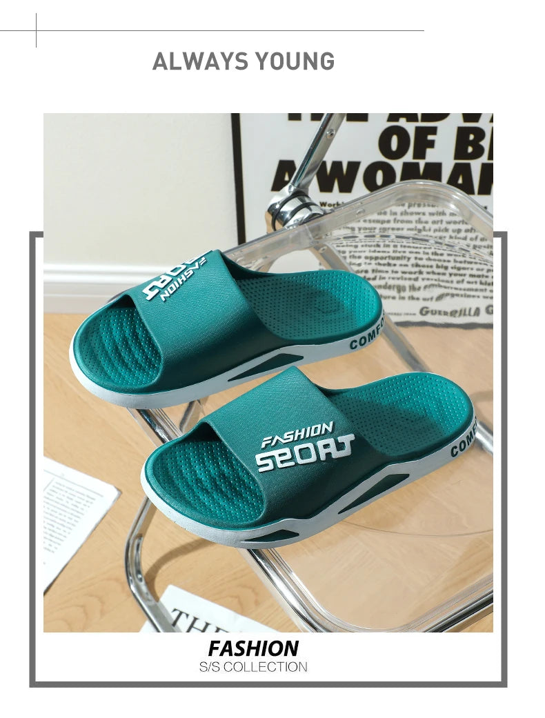 Slippers for men can be worn externally in summer. Trendy bathroom, bathroom, non-skid home, indoor, and home sandals for men