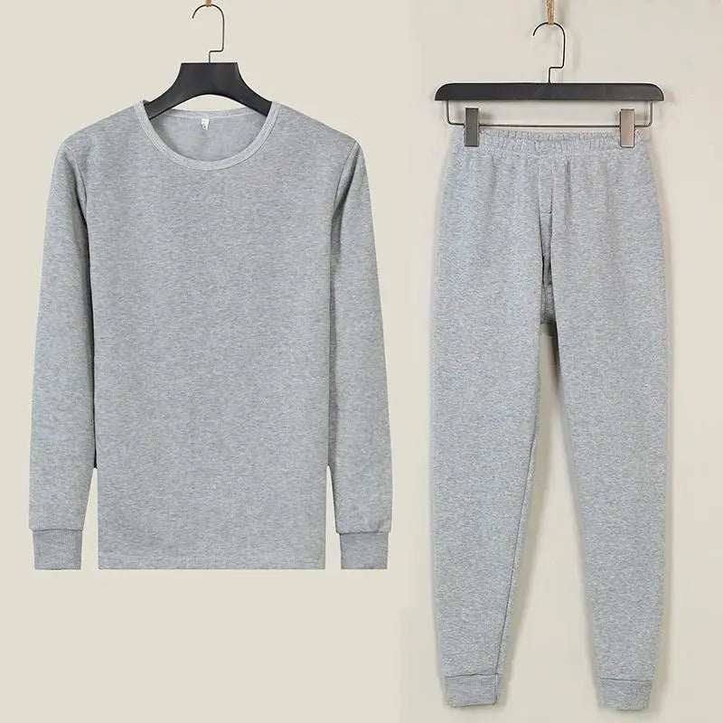 Men's round Ne Thiened Warm Underwear Set Youth Autumn Winter Thermal Clothing Long Sve Pants Home Clothes Innerwear