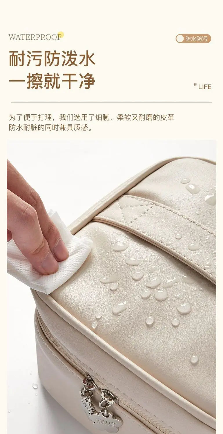 New Cosmetics Organizer Vertical Large-capacity Cosmetic Bag Deep Portable Handheld Waterproof Out Wash Storage Bag