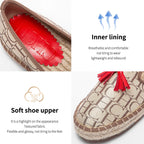 Flat CHCH Women's Shoes New Comfortable Vacation Fabric Casual Shoes Hemp Bottom Non slip Walking Woman Shoes