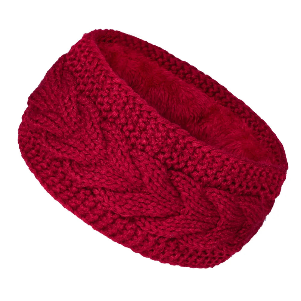 Winter Knitted Inner Layer with Velvet Windproof and Keepwarm Headband