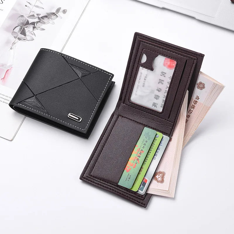 2025 New Men Wallet Men's Short Multi-Card Position Fashion Casual Wallet Men Youth Thin Horizontal
