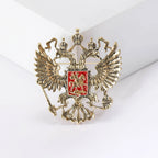 Beaut&Berry Retro Men's Double Headed Eagle Brooch Alloy Animal Pin Fashion Accessory Men's Jewelry Accessories Gift