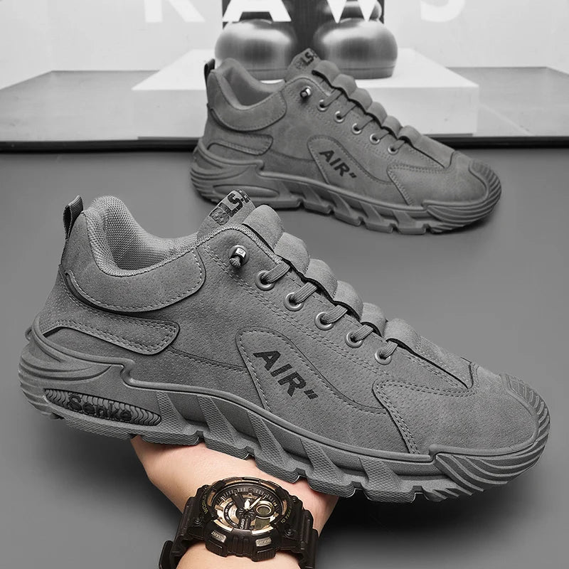 Men's Work Shoes 2025 New Sle Breathable Slip-On Anti-Slip Wear-Resistant Casual Sports Shoes Thick Bottom Labor Protection