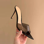 Sexy High Heels Women Slippers Designer Heeled Sandals Woman Shoes Summer 2025 Brand Home Slides Elegant Flip Flops Sandalias