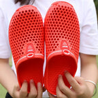 Men's Slippers Hollow Beach Sandals Summer Slip on Clogs Men Casual Shoes Non-slip Size 36-45 Slippers Unisex Outdoor Flip Flops