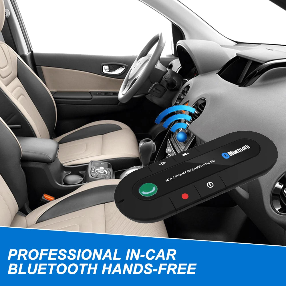 Bluetooth Handsfree Car Kit Sun Visor Handsfree Bluetooth Telephone Car Mobile Phone Wireless Stereo MP3 Player