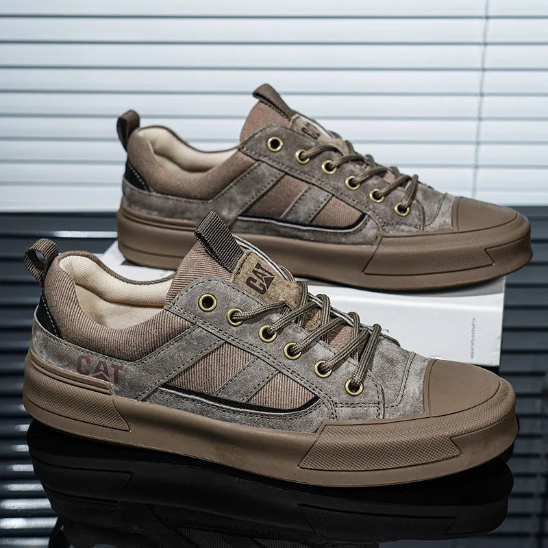 New Shoes for Men Casual Male Sneakers Platform New Men's Casual Leather Shoes Business or Casual Thick-bottom Wear-resistant