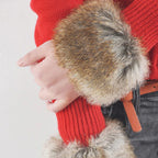 Women Winter Warm Faux Fur Cuff Arm Warmer Soft Elastic Wrist Slap On Cuffs Lady Bracelet Fur Wristband Gloves Sleeves Accessory