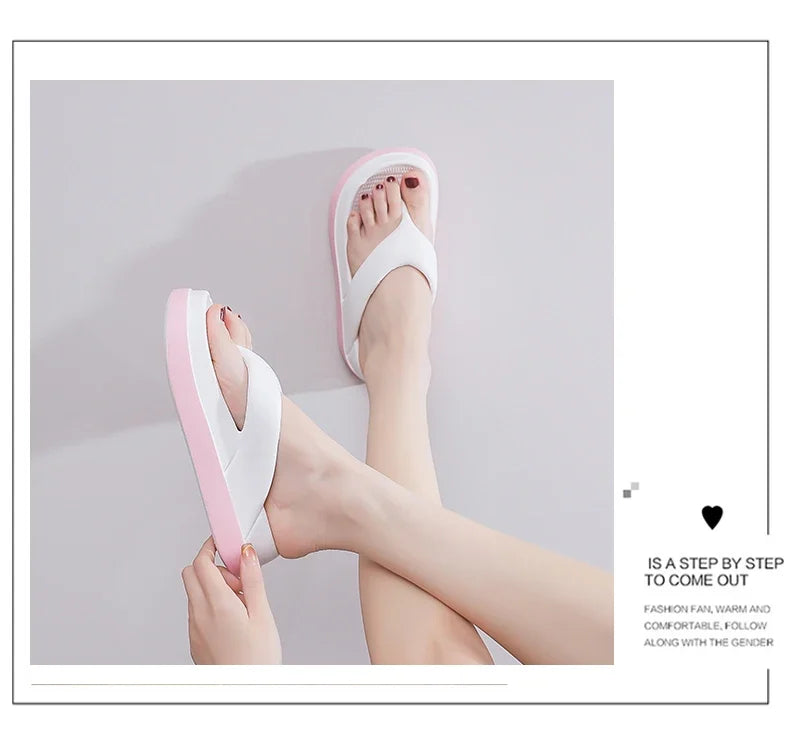 Woman flip flops Popular Design Shoes  trend Casual Platform Sandals non-slip Outdoor slippers Unique features Flat sandals
