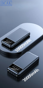New Style BCAK power bank 20000mAh self-contained cable fast charging mini mobile phone gift mobile power supply