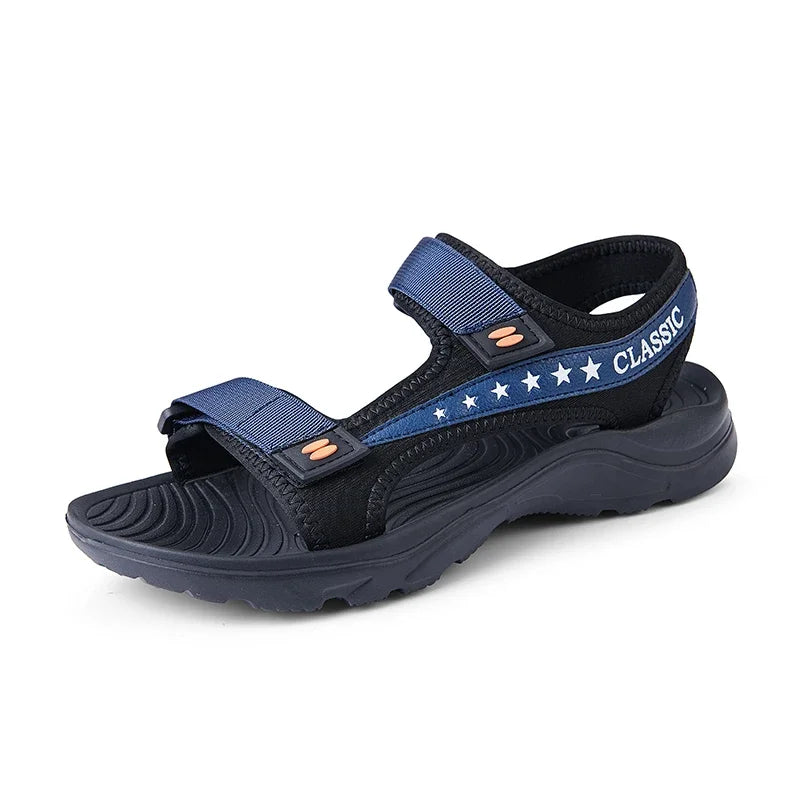 Classic summer sandals for men and women, lightweight and breathable, with Velcro trendy sandals, open-toe sandals
