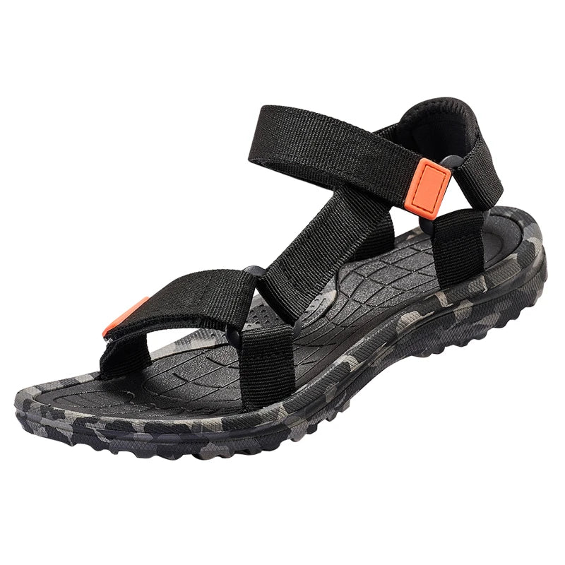 Men's Water Sandals Waterproof Arch Support Hiking Sandals Comfort Leather Sport Outdoor Sandals for Summer Beach Trail Walking