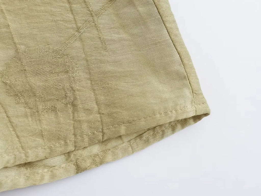 Women Print Long Pants Sets For Women Lapel Half Sleeve Single Breasted Shirts + High Waist Lace-Up Wide Leg Pants