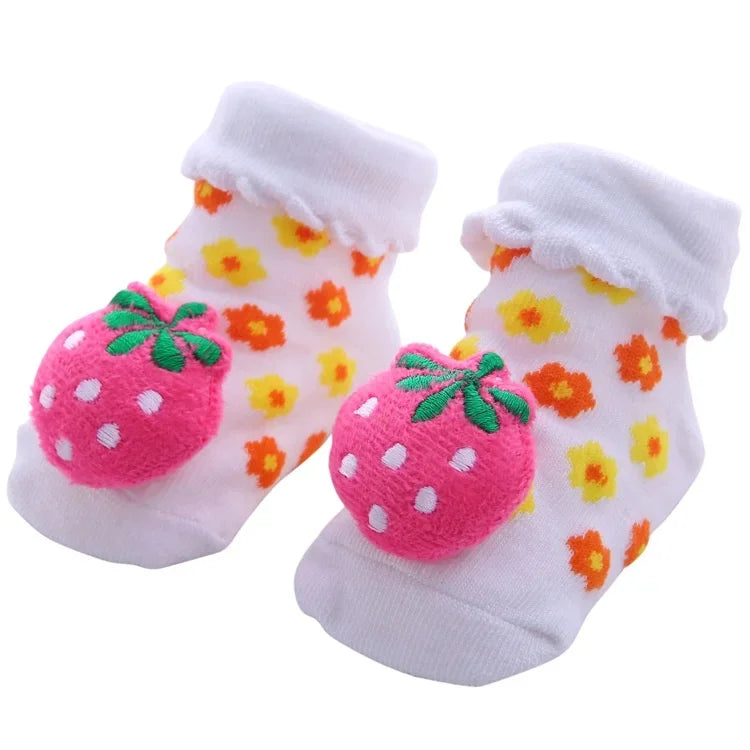 Fall Winter 0-1 Year Old Baby Socks Cute 3D Cartoon Doll Socks Warm Cute Socks Baby Girl Boy Socks