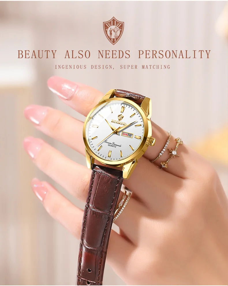 Man Watch Top Luxury Brand Couple Watch For Women Men Waterproof Clock Male Calendar Quartz Wrist Watches Leather Strap Ladies