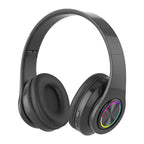 Wireless Over Ear Headphones - Active Noise Canceling, Deep Bass, LED Light, Portable Folding Design for Music, Sports & Games