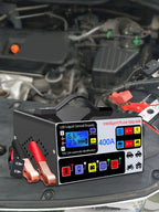 400A Car Battery Charger 220W Heavy Duty Smart Battery Charger 12V/24V Battery High Power Fast Charger Self-Stop Battery Charger