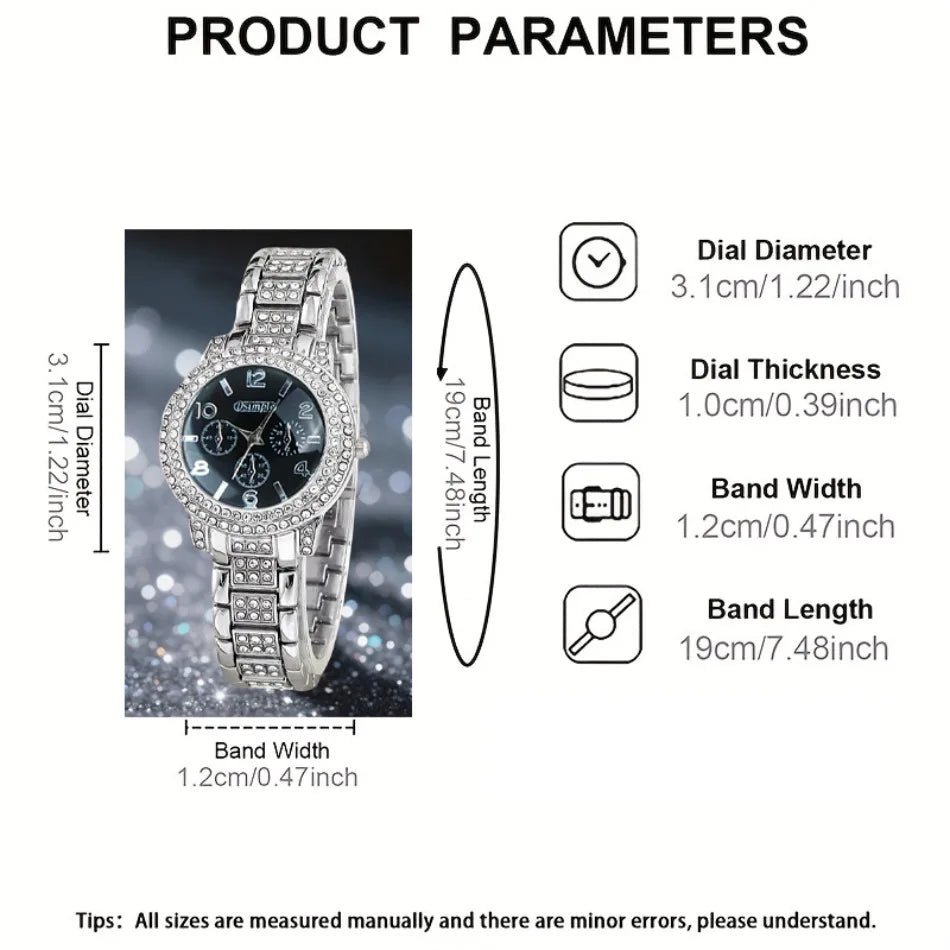 Couple Watches, 2-Piece Set Luxury Watch Set Classic Minimalist Large Dial Casual Versatile Quartz Watch Combo Set Holiday Gift