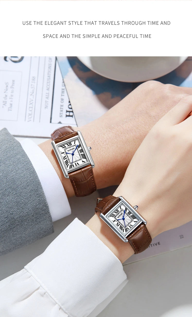 Couple's Watches for Men Women Fashion Casual Leather Simple Dial Waterproof Quartz Wristwatches Lovers Watch Gift Drop Shipping