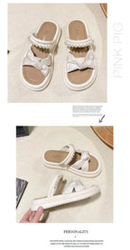 Designer Shoes Woman 2025 Slippers Casual Pantofle Low Platform Female Beach Luxury Summer New Sabot Slides Fabric Scandals Rome