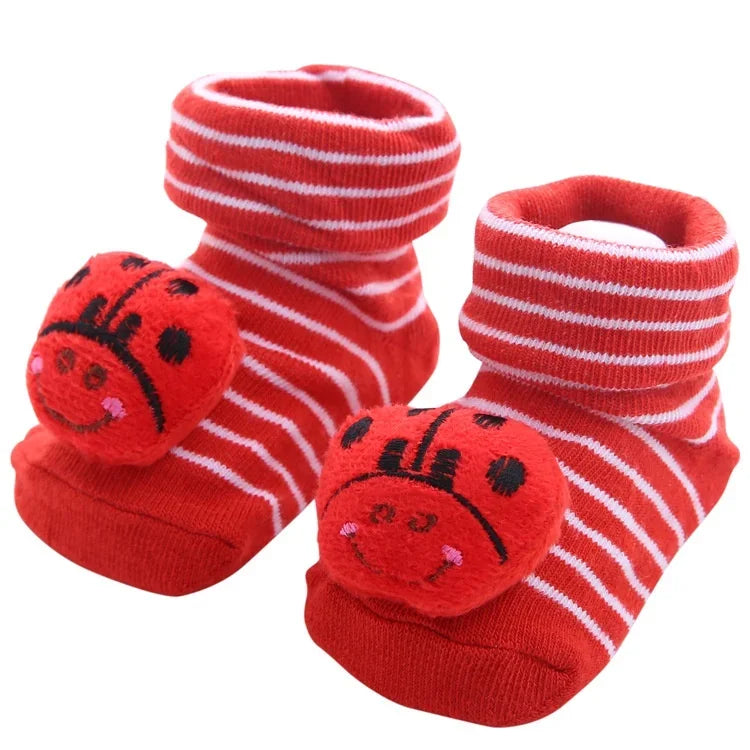 Fall Winter 0-1 Year Old Baby Socks Cute 3D Cartoon Doll Socks Warm Cute Socks Baby Girl Boy Socks