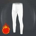Warm Pants For Men With Plush And Thickened Autumn And Winter High Elasticity, Tight Fitting Sports Bottoms And Slim Fitting Pan