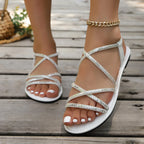 Women Sandals Sexy Summer Shoes for Woman Summer Lightweight Sandals New Flats Sandals Comfortable Beach Shoes Female Footwear