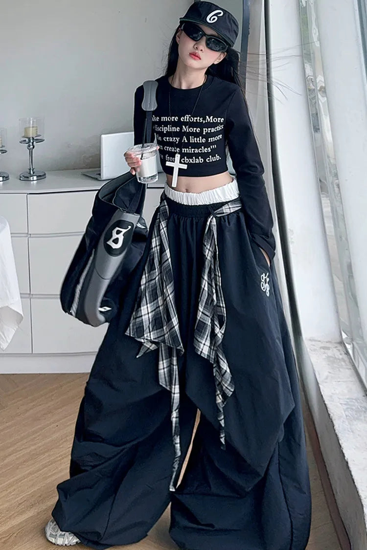 Pants Two Pieces Set Grid Trousers Tops Suits Casual Daily Childrens Clothes 2025 New Fashionable Children Autumn Clothing Girls