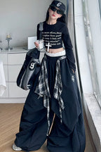 Pants Two Pieces Set Grid Trousers Tops Suits Casual Daily Childrens Clothes 2025 New Fashionable Children Autumn Clothing Girls