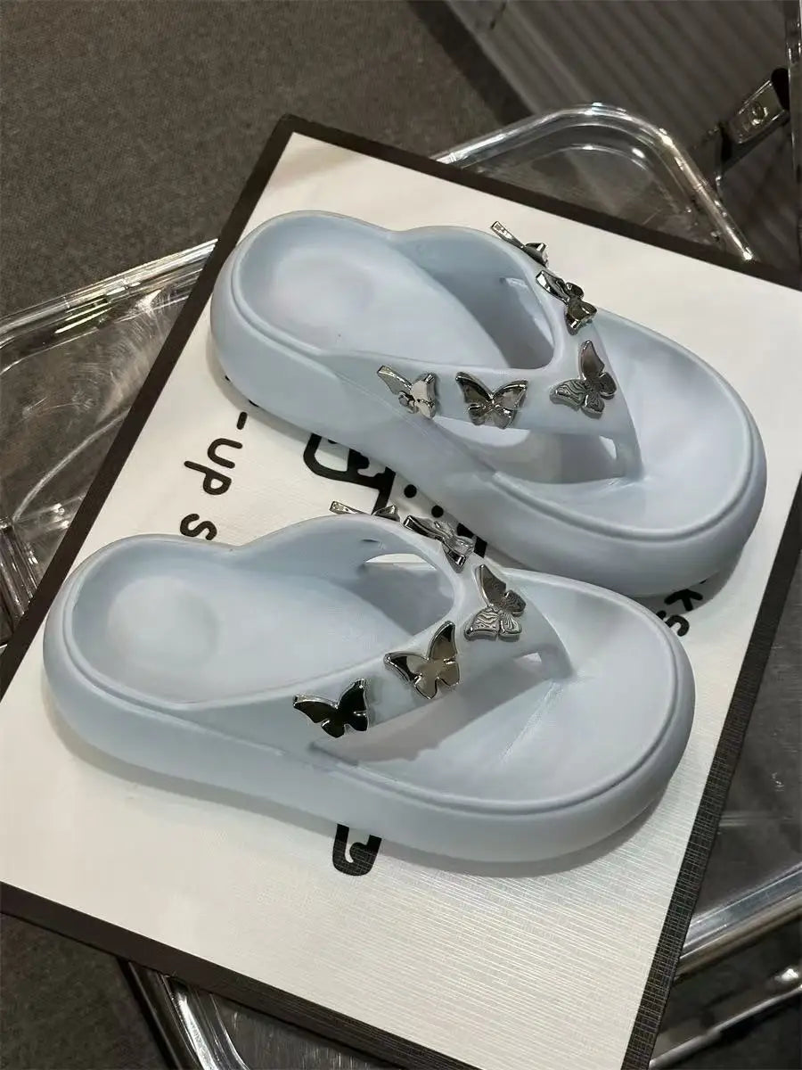 Woman flip flops Popular Design Shoes 2025 trend Casual Platform Sandals non-slip Outdoor slippers Unique features Flat sandals