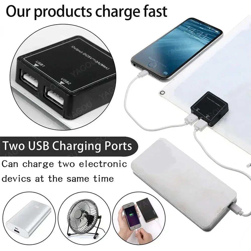 Fast Charging Solar Power Bank 30W-40W Waterproof Portable with Dual USB for Outdoor Camping Emergency  Photovoltaik - EESBAO
