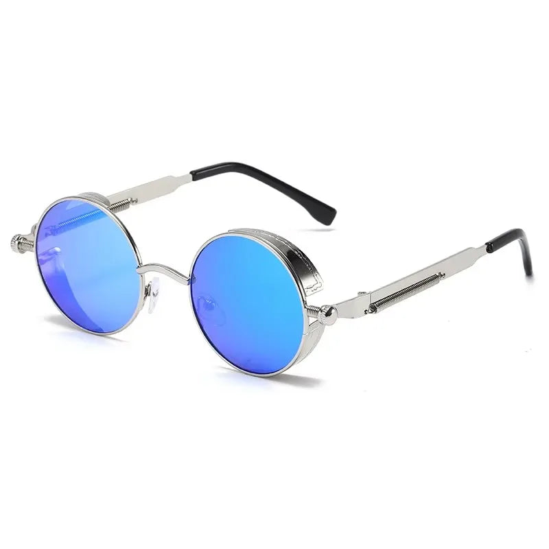 Steampunk Sunglasses For Men Women Round Frame Driving Outdoor Sports UV400 Sun Glasses Fashion Trend Retro Male Female Eyewear