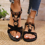 Women Wedge Sandals Bohemia Style Summer Platform Sandals Women Soft Bottom Low Heels Sexy Woman Non-slip Shoes Summer Footwear