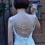 TOPQUEEN SG04 Jewelry Bride Wedding Accessories Crystal Tassel Pendant Necklace Women's Bolero Shawl Dress Shoulder Decoration