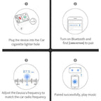 Car Hands-free Bluetooth-compaitable 5.0 FM Transmitter Car Kit MP3 Modulator Player Handsfree Audio Receiver 2 USB Fast Charger