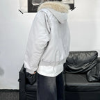 Winter Warm Jacket 2025 New High Street Fur Collar Hooded Women's American High-end Sense Versatile Korean Version Coat Trend