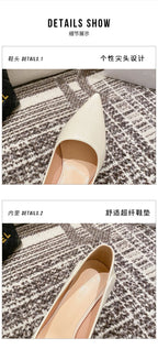 Female Heels Women Shoes Brand Women Pumps Office Ladies Working Shoes Solid Pointed Toe Dress Shoes Spring Autumn Plus Size 43
