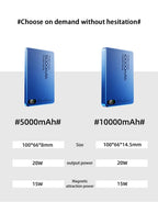 Magnetic Wireless Power Bank Qi2 Alloy Backup Battery PD20W Fast Charging For MagSafe External Battery Portable Charger