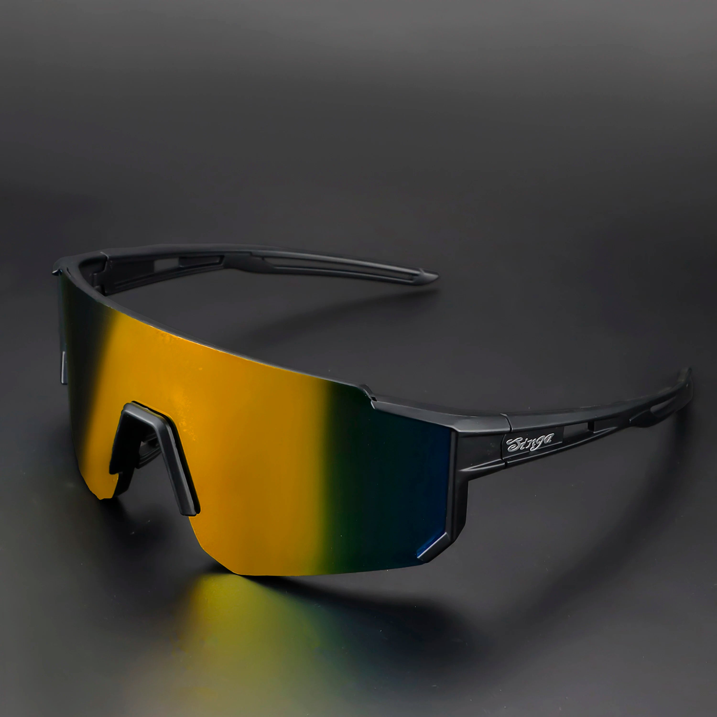 Cycling sunglasses Bike Eyewear Sports Dark Glasses Cycling Glasses Black Polarized Lens Eyepieces Outdoor Bicycle Goggles