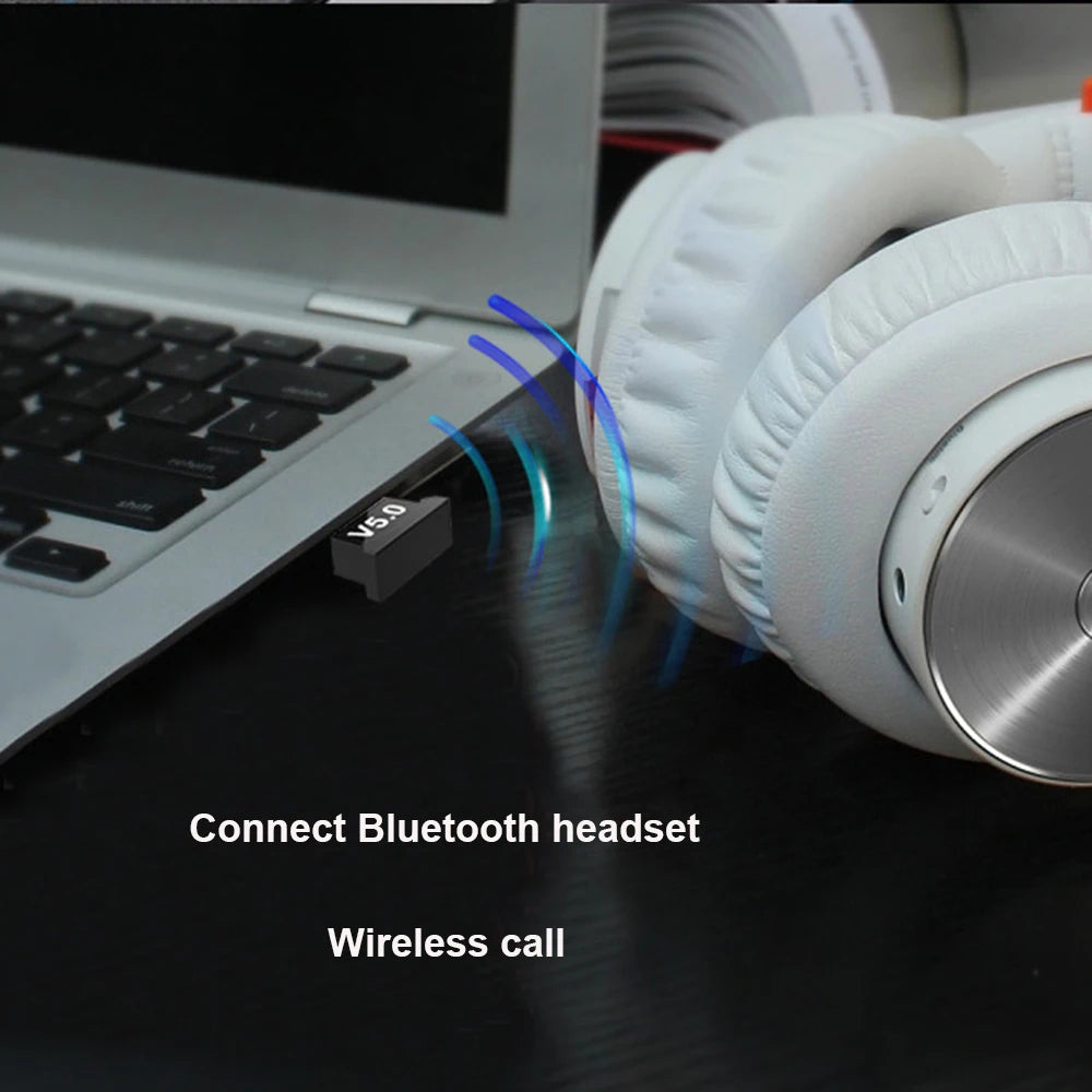 Handsfree USB Bluetooth-compatible 5.0 Adapter Wireless Transmitter Receiver Audio Dongle USB Adapter For PC Computer Laptop